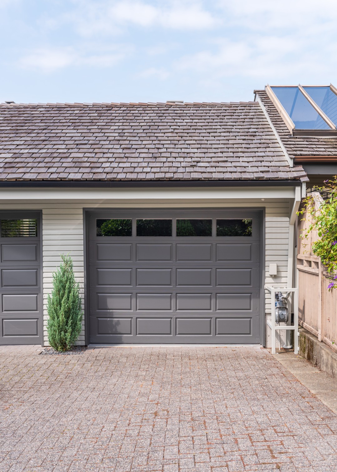 luxury new garage door on a residential property